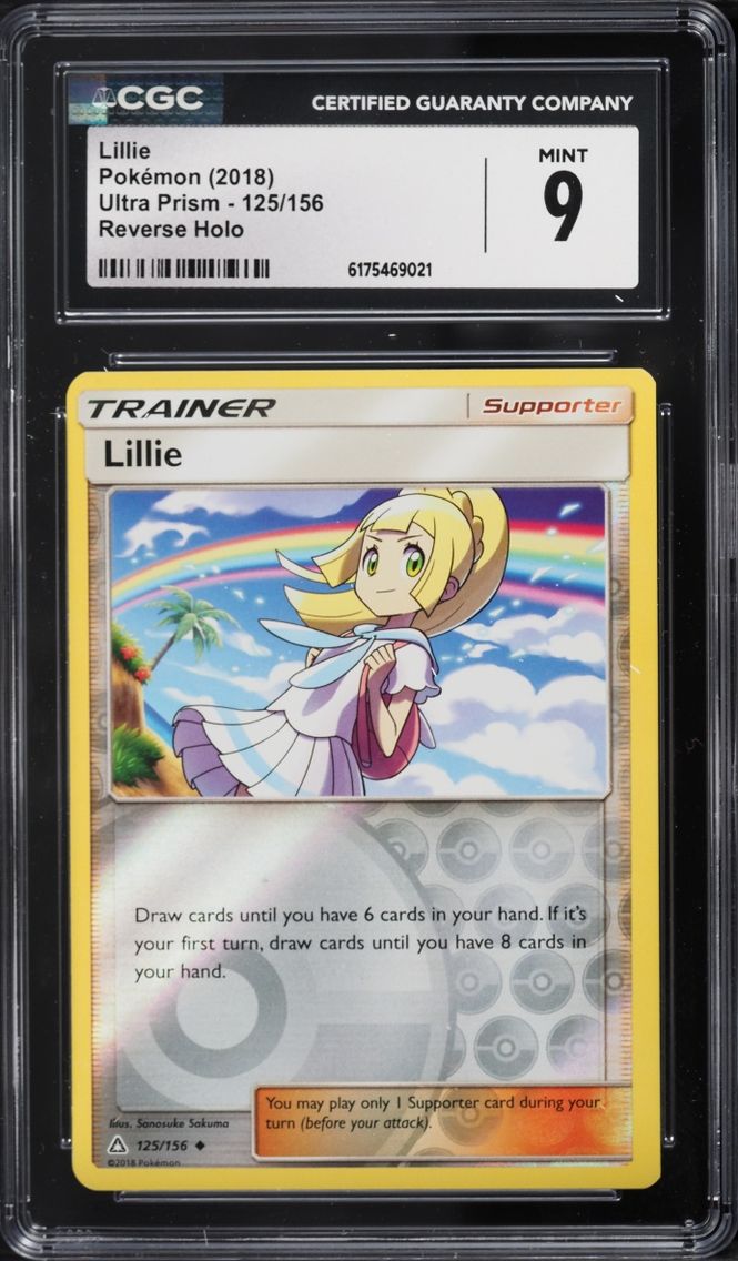 2018 Pokemon Sun & Moon Ultra Prism Reverse Holo Lillie #125 CGC 9 MINT