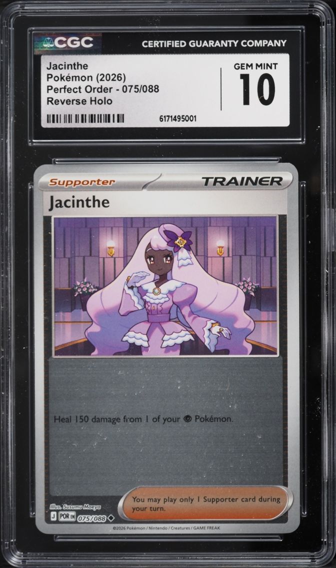 2026 Pokemon Mega Evolution Perfect Order Reverse Holo Jacinthe #075 CGC 10 GEM MINT