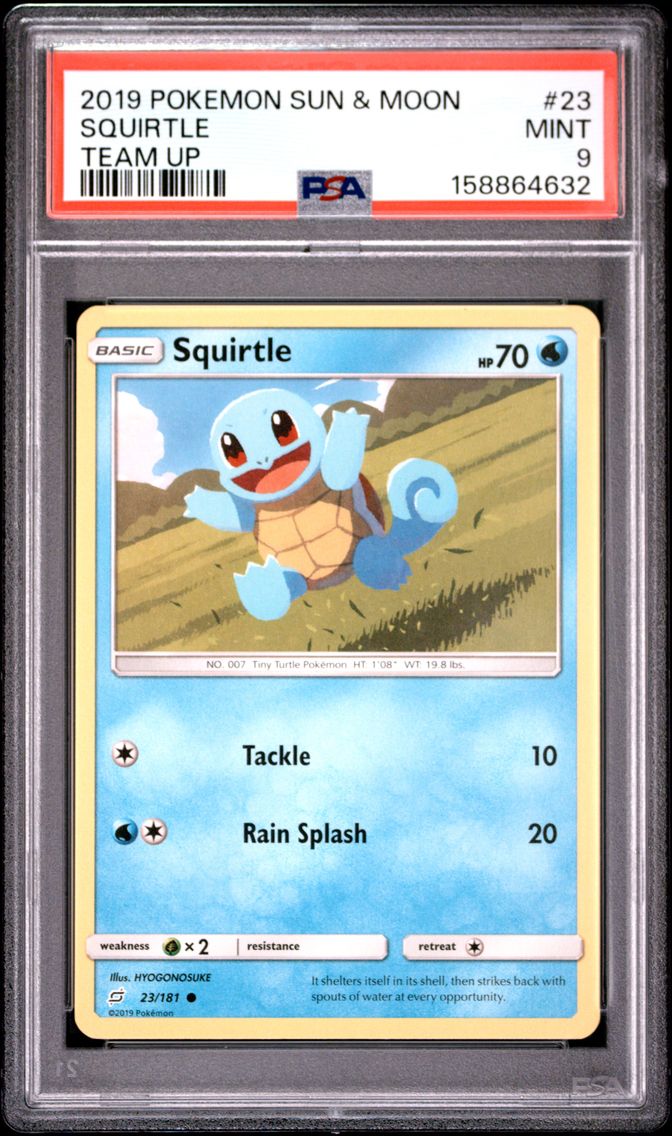 2019 #23 Squirtle PSA 9 Sun & Moon Team Up