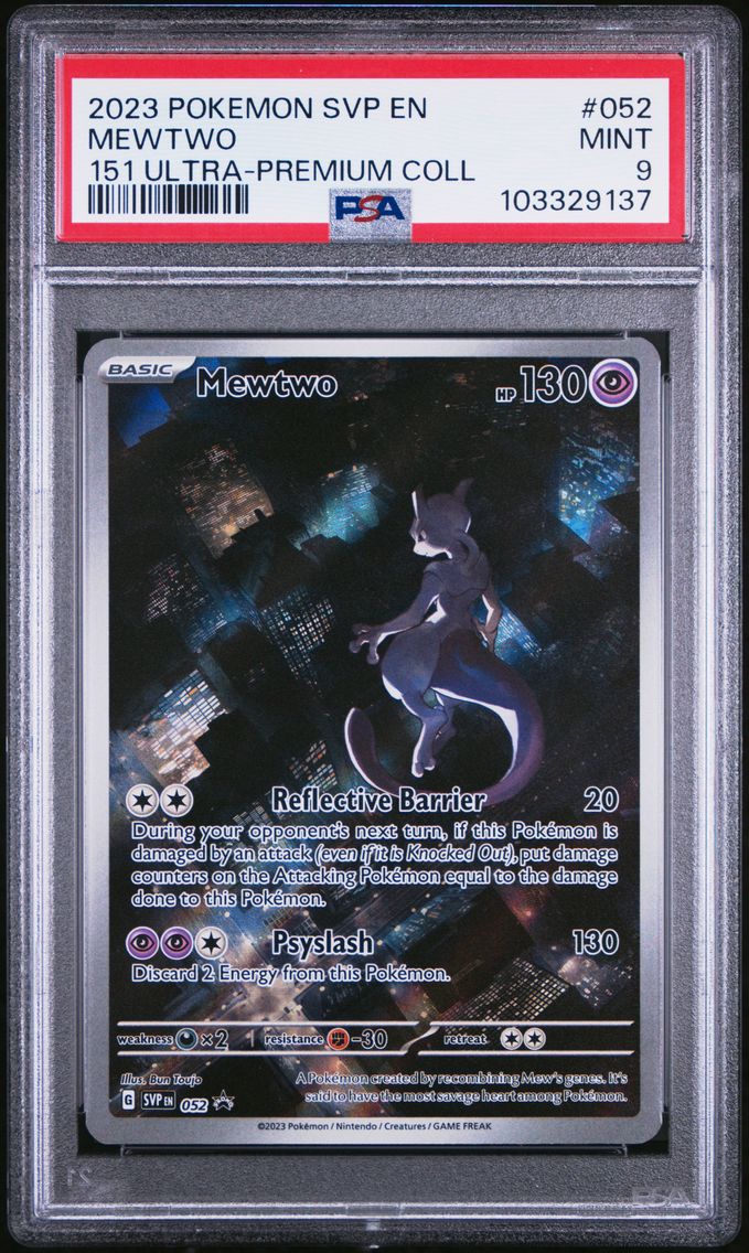 2023 #052 MEWTWO PSA 9 POKEMON SVP EN-SV BLACK STAR PROMO | 151 ULTRA-PREMIUM COLLECTION