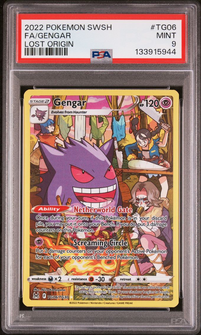 2022 #TG06 Full Art/Gengar PSA 9 Sword & Shield Lost Origin Pokemon