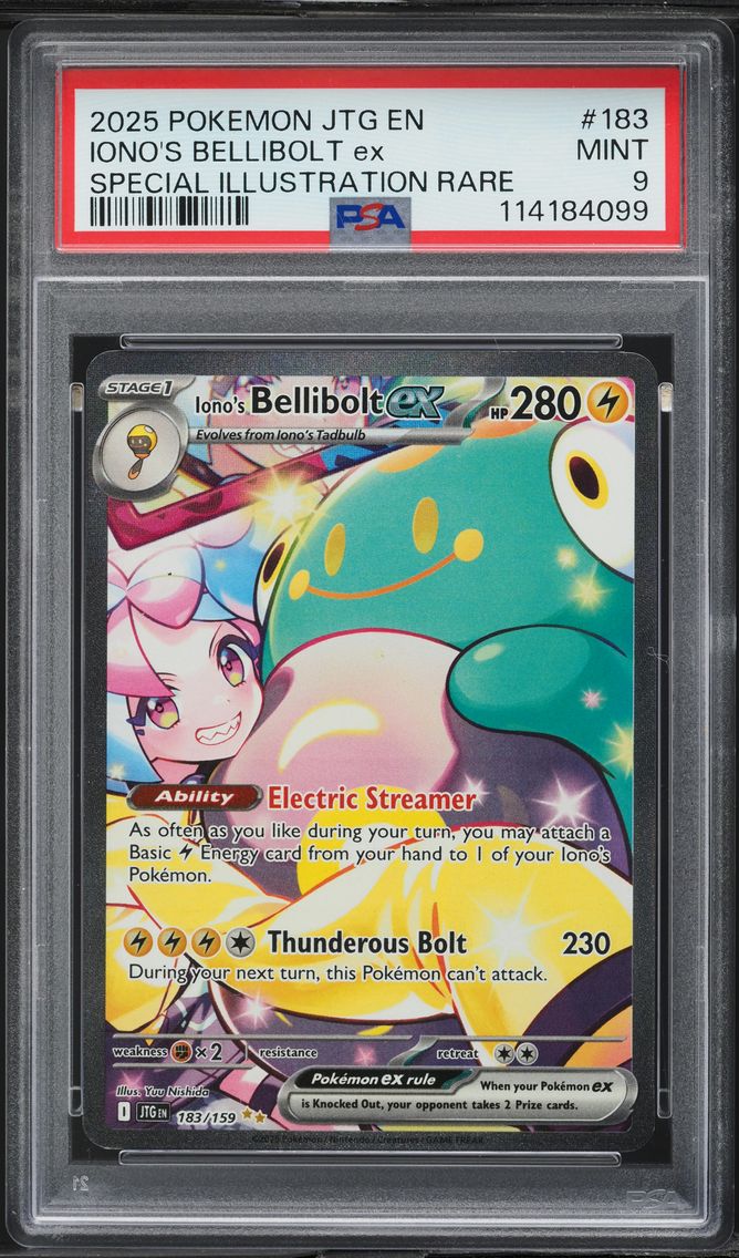 2025 #183 Iono's Bellibolt EX PSA 9 Jtg EN-Journey Together Pokemon