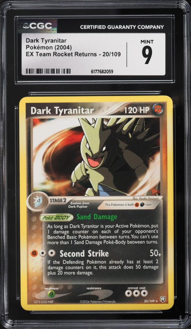 2004 Pokemon EX Team Rocket Returns Dark Tyranitar #20 CGC 9 MINT