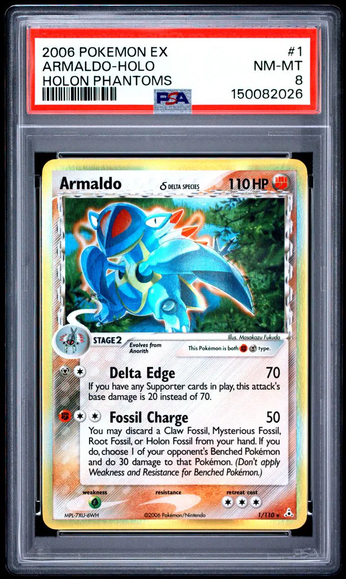 2006 #1 Armaldo-Holo PSA 8 EX Holon Phantoms