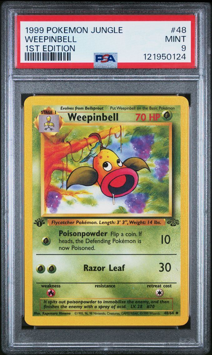 1999 #48 Weepinbell 1st Edition PSA 9 Jungle Pokemon