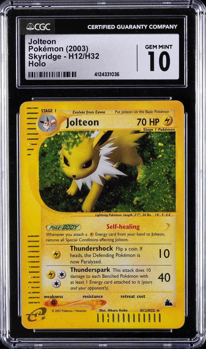 2003 #H12 Jolteon CGC 10 Skyridge