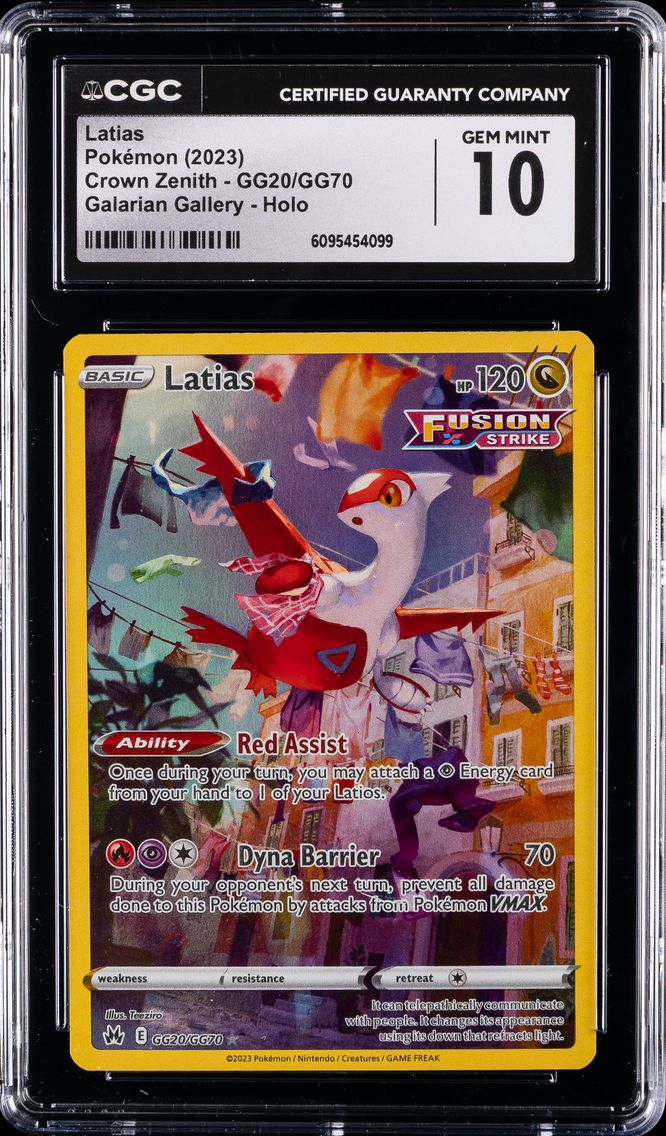 2023 #GG20 Full Art/Latias CGC 10 Sword and Shield Crown Zenith Pokemon