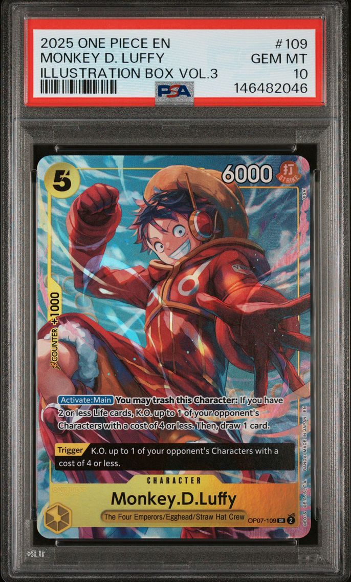 2025 #109 Monkey D. Luffy PSA 10 Illustration Box Vol.3 One Piece Promos One Piece