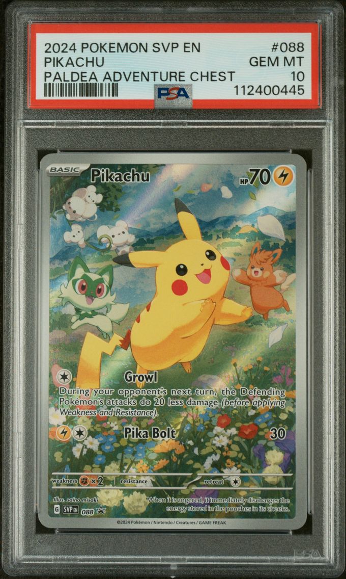 2024 #088 Pikachu PSA 10 Svp EN-SV Black Star Promo Pokemon
