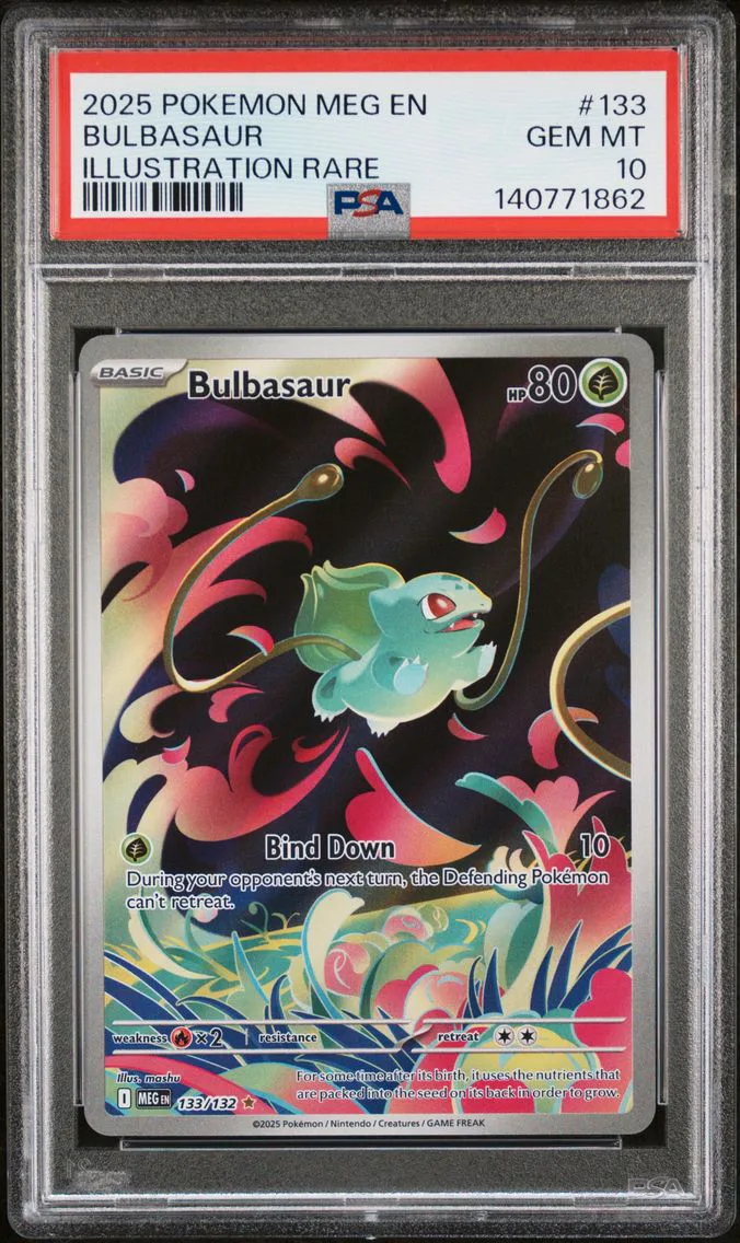 2025 #133 Bulbasaur PSA 10 Meg EN-Mega Evolution