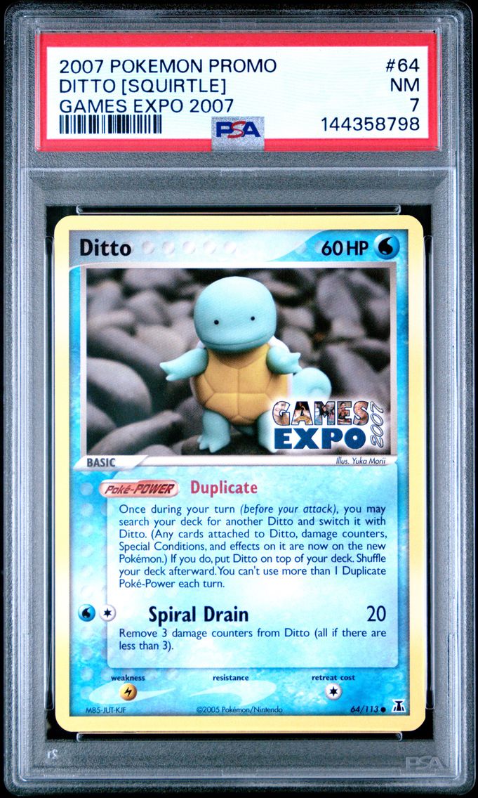 2007 #64 Ditto [Squirtle] PSA 7 Promo Pokemon