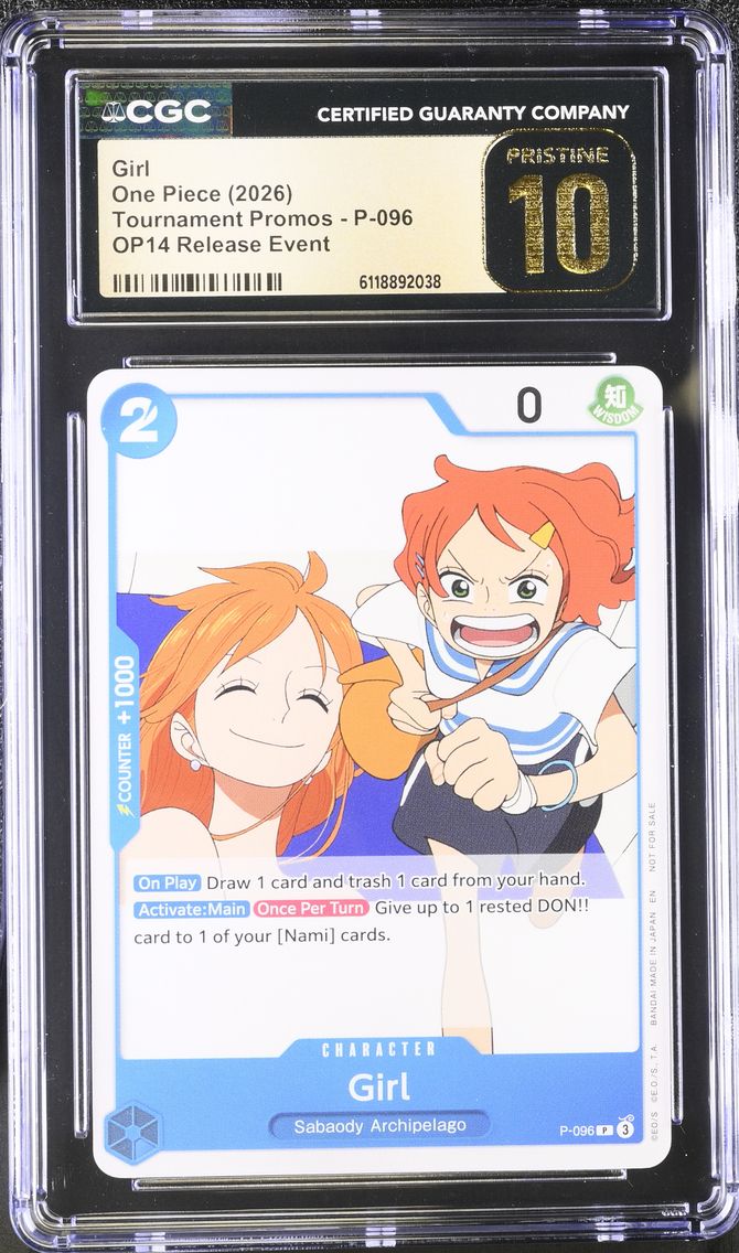 2026 #P-096 Girl CGC 10 Pristine Tournament Promos - English
