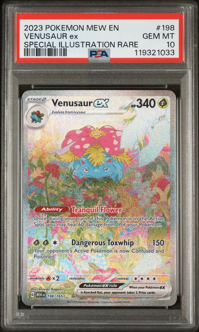 2023 #198 Venusaur EX PSA 10 Mew EN-151