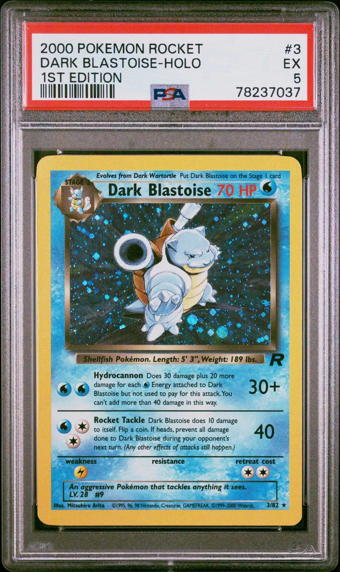 2000 #3 Dark Blastoise-Holo 1st Edition PSA 5 Rocket