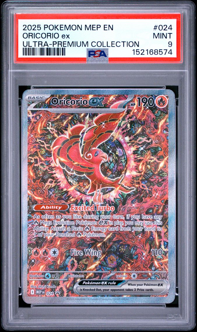 2025 #024 Oricorio EX PSA 9 Mep EN-Me Black Star Promo