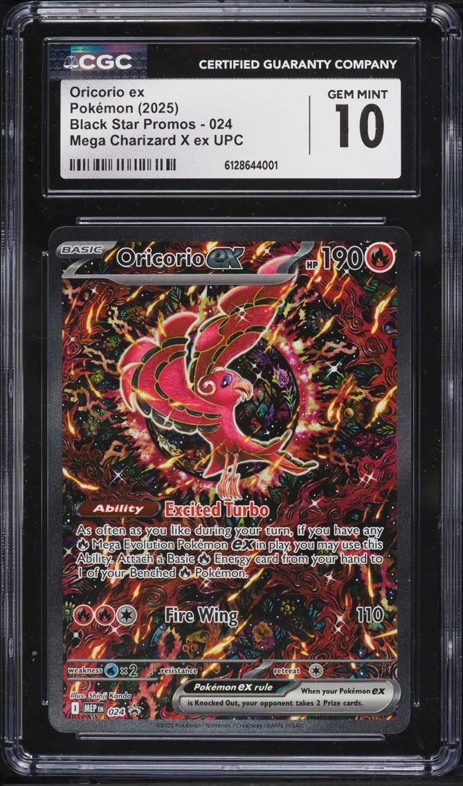 2025 Pokemon Mega Evolution Promo UPC Full Art Oricorio Ex #24 CGC 10 GEM MINT