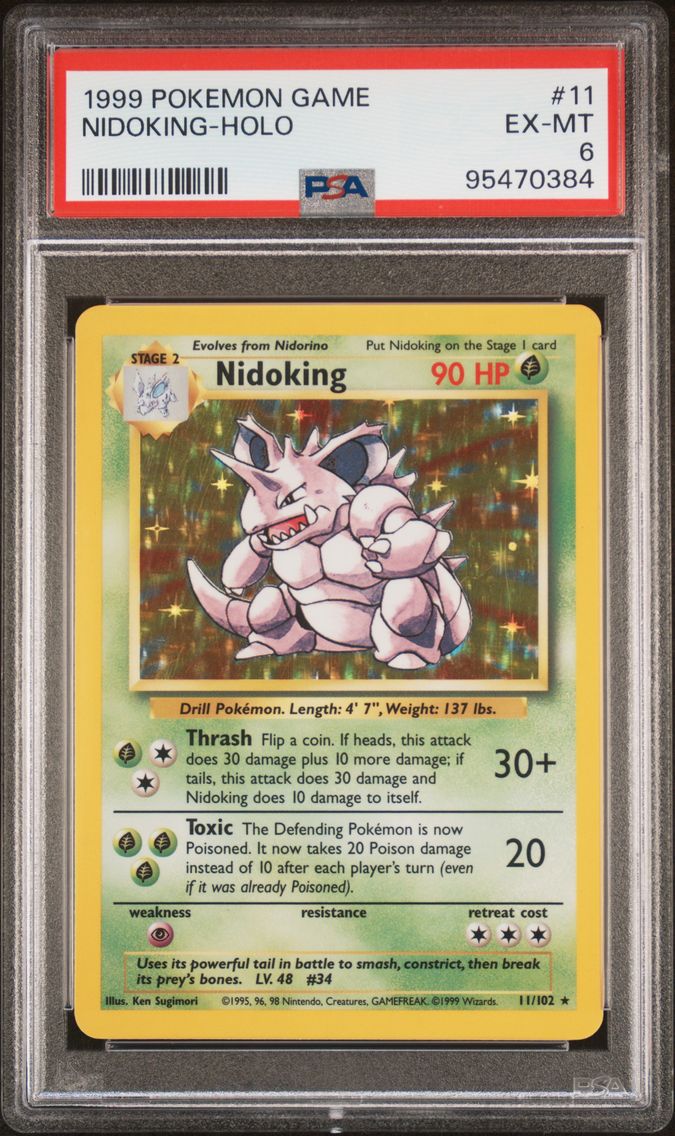 1999 #11 Nidoking-Holo PSA 6 Game