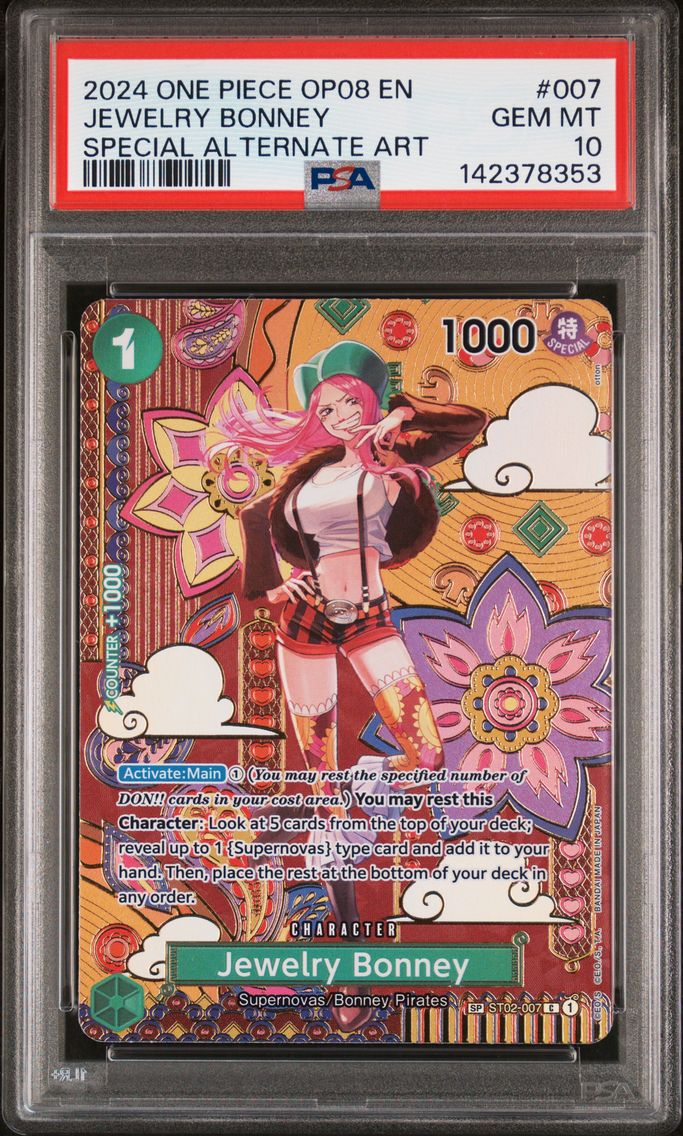 2024 #007 Jewelry Bonney PSA 10 One Piece OP08-Two Legends