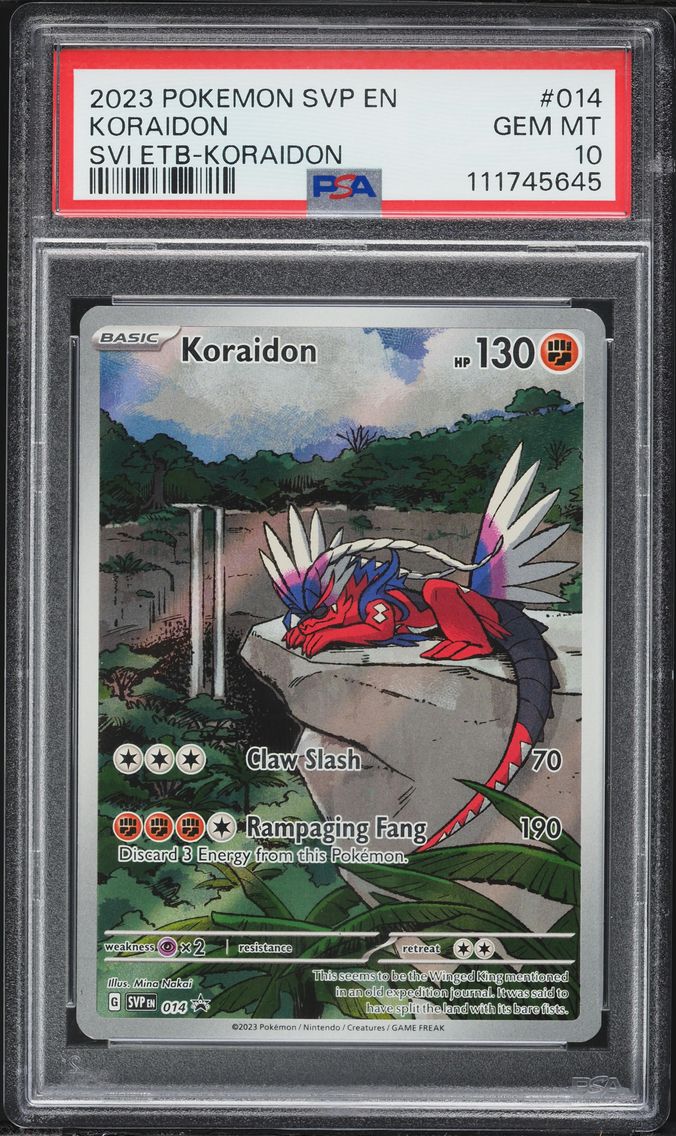 2023 #14 Koraidon PSA 10 Svp EN-SV Black Star Promo Pokemon