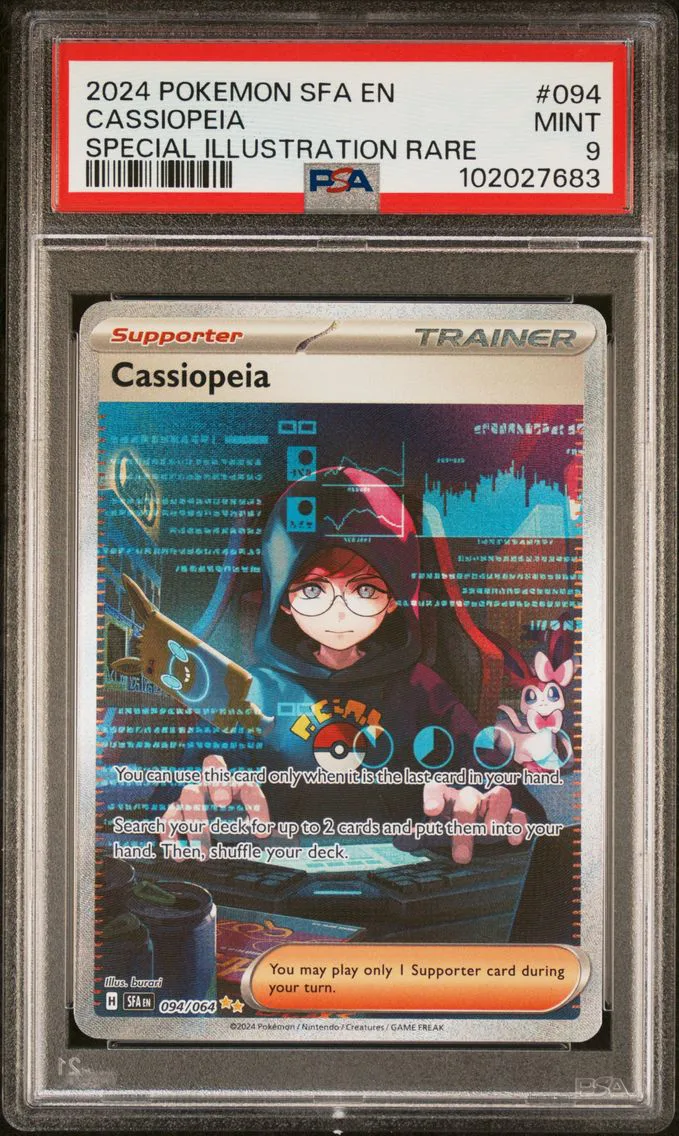 2024 #094 CASSIOPEIA PSA 9 POKEMON SFA EN-SHROUDED FABLE | SPECIAL ILLUSTRATION RARE