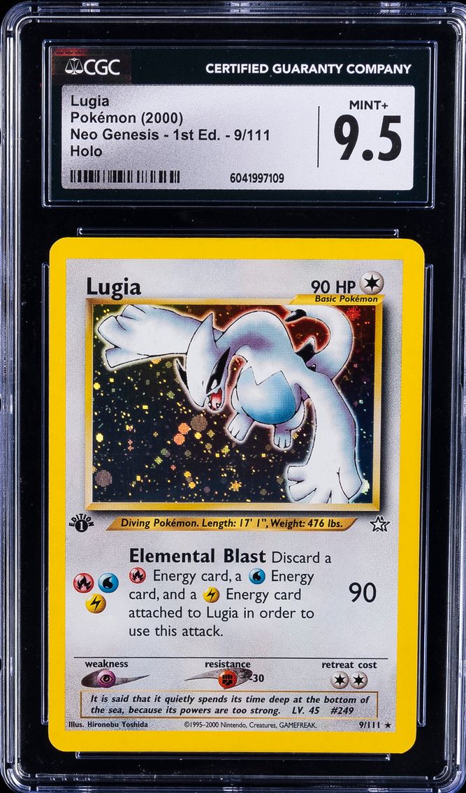 2000 #9 Lugia-Holo CGC 9.5 Neo Genesis 1st Edition Pokemon