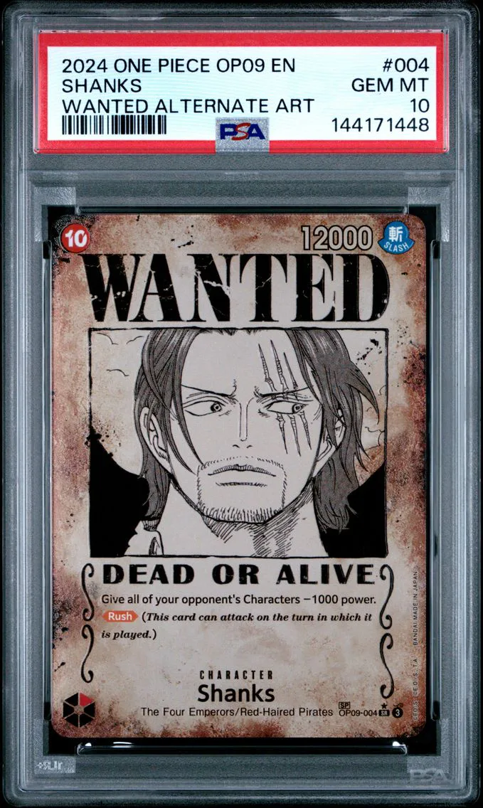 2024 #004 Shanks PSA 10 One Piece OP09-Emperors in the New World
