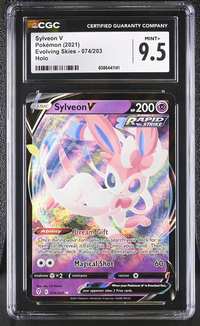 2021 #074 Sylveon V CGC 9.5 Evolving Skies - English