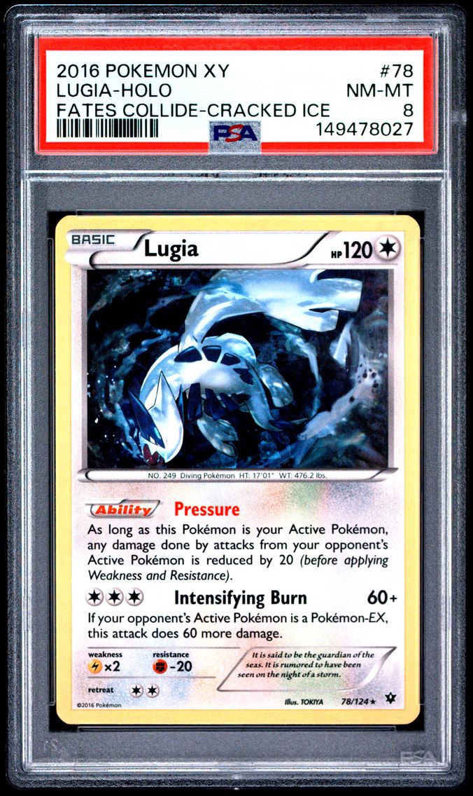 2016 #78 Lugia-Holo PSA 8 XY Fates Collide