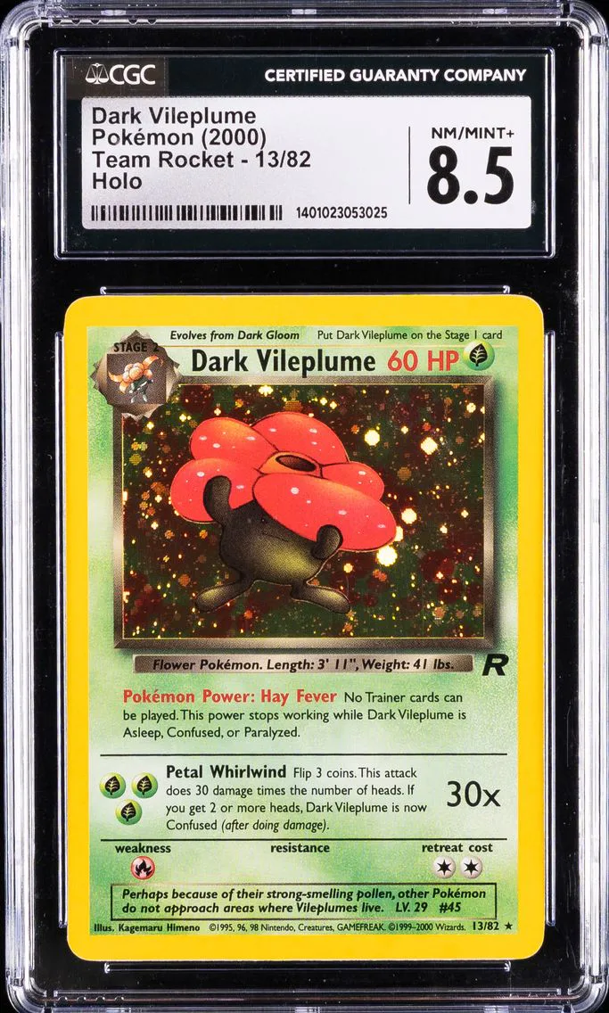 2000 #13 Dark Vileplume-Holo CGC 8.5 Rocket Pokemon