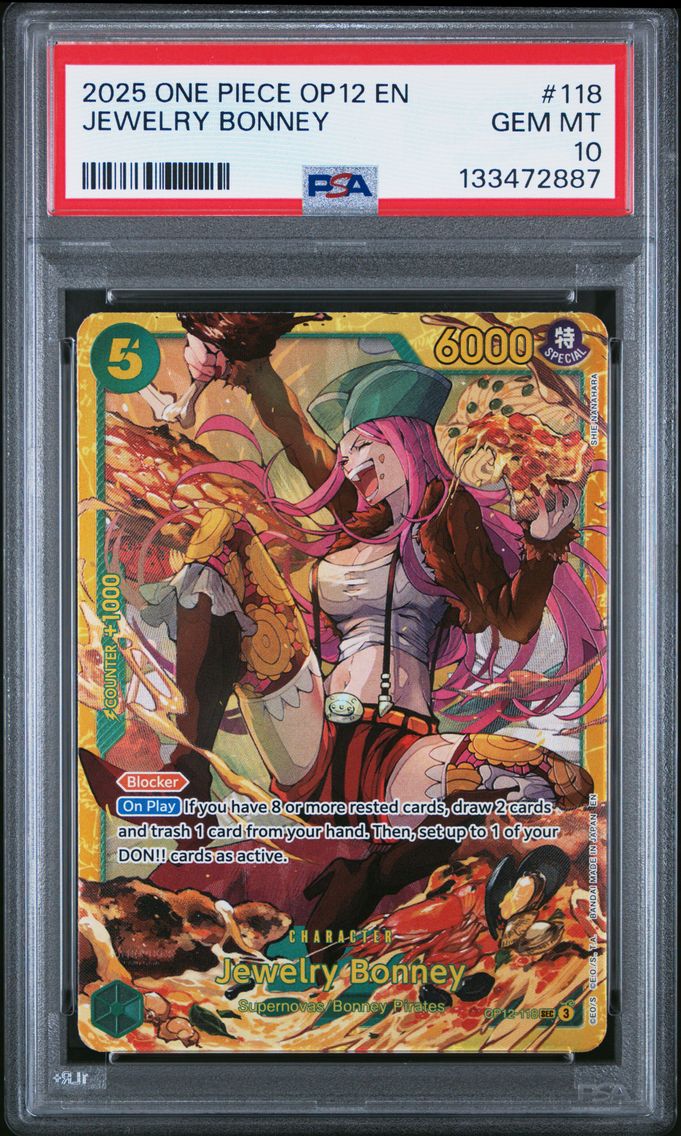 2025 #118 Jewelry Bonney PSA 10 One Piece OP12-Legacy of the Master