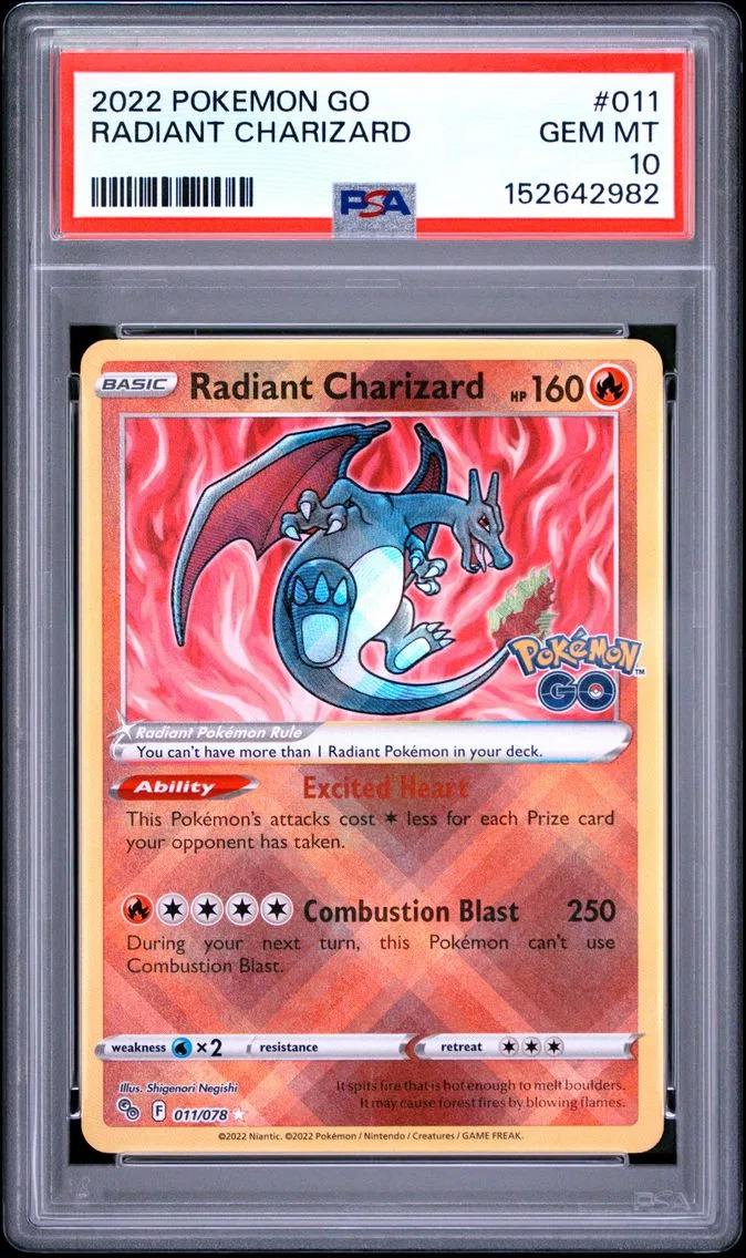 2022 #011 Radiant Charizard PSA 10 Go