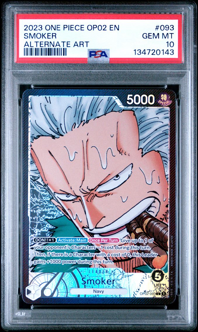 2023 #093 Smoker PSA 10 One Piece OP02-Paramount War
