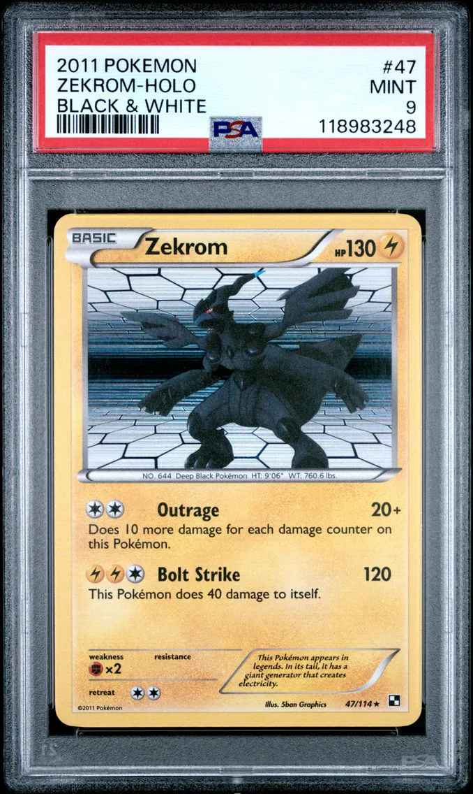 2011 #47 Zekrom-Holo PSA 9 Black & White Pokemon
