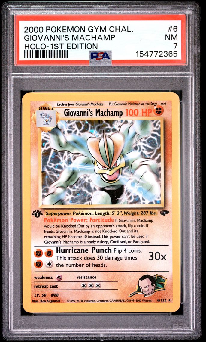 2000 #6 Giovanni's Machamp PSA 7 Gym Challenge