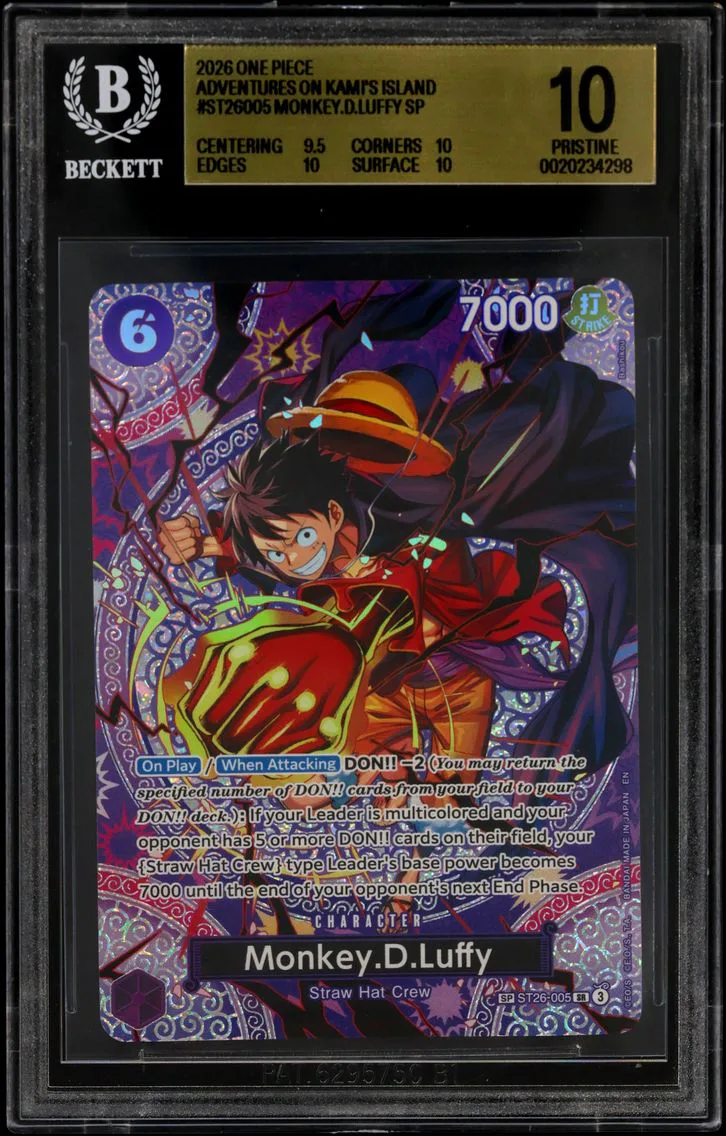 2026 #ST26005 Monkey.D.Luffy SP BGS 10 One Piece Card Game Adventures on KAMI's Island