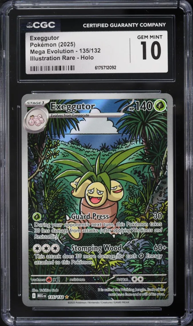 2025 Pokemon Mega Evolution IR Exeggutor #135 CGC 10 GEM MINT