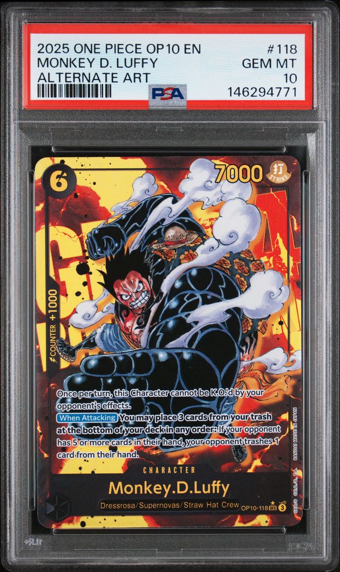 2025 #118 Monkey D. Luffy PSA 10 OP10-Royal Blood One Piece