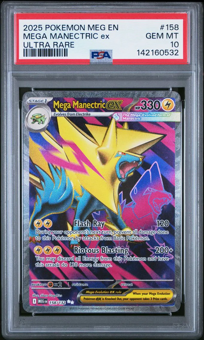 2025 #158 Mega Manectric EX PSA 10 Meg EN-Mega Evolution