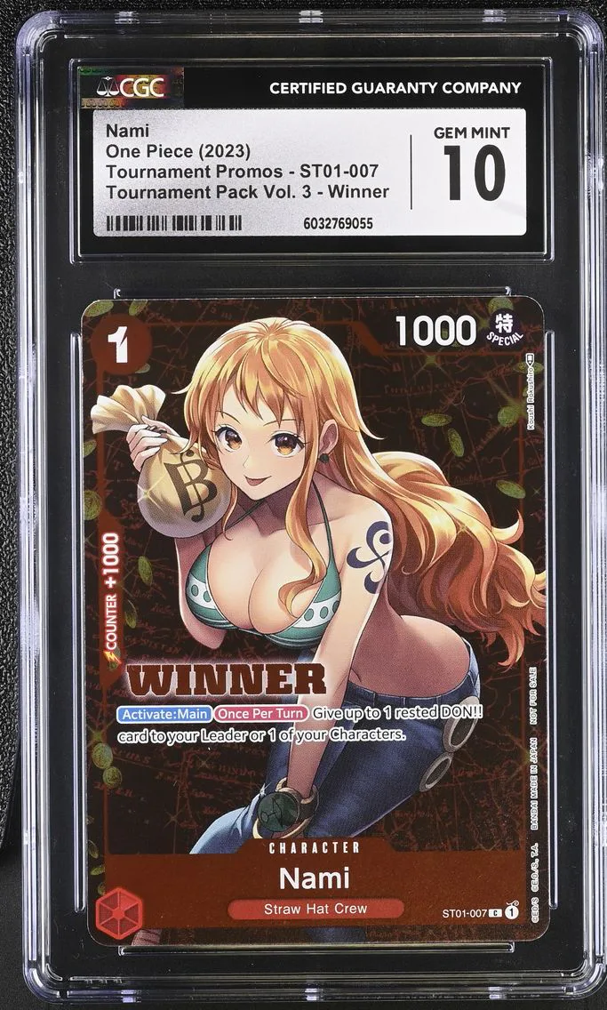 2023 #ST01-007 Tournament Promos - English Nami (Not for Sale) Tournament Pack Vol. 3 Winner CGC 10 One Piece