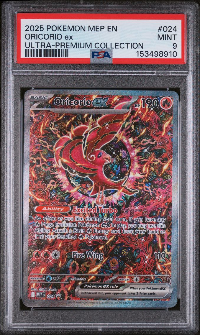 2025 #024 Oricorio EX PSA 9 Mep EN-Me Black Star Promo