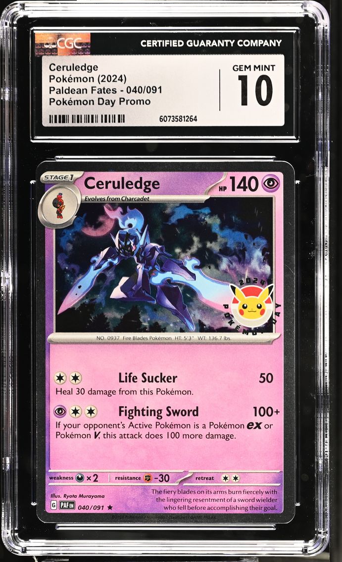 2024 #040 Ceruledge CGC 10 Paldean Fates - PAF EN - English