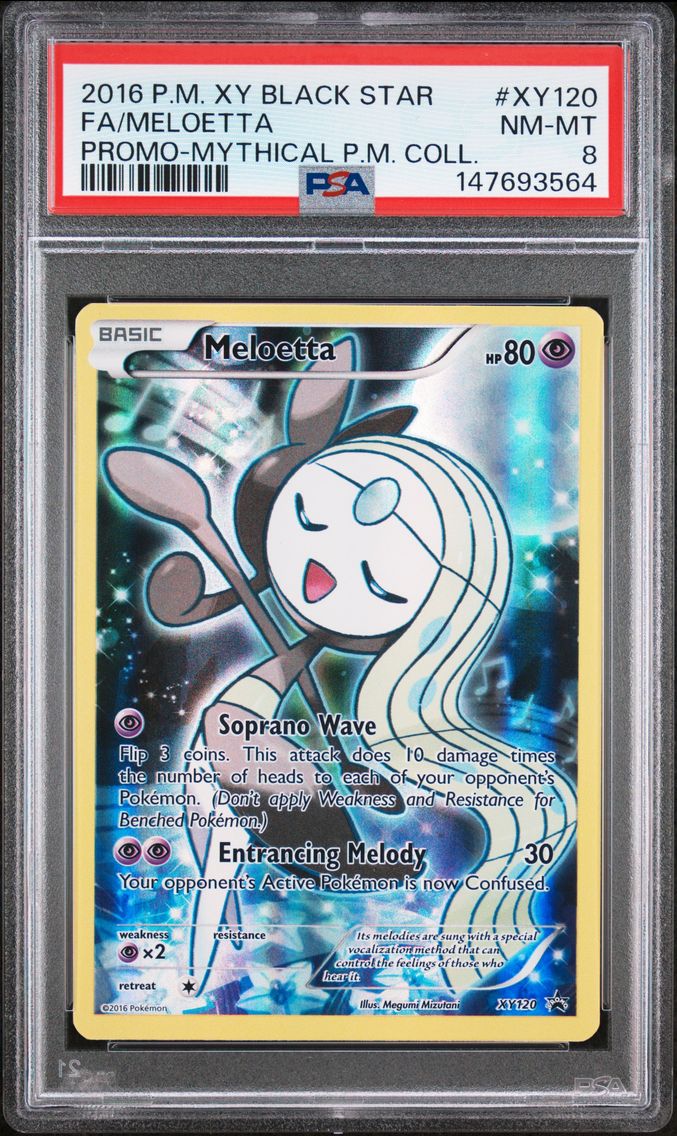 2016 #XY120 Full Art/Meloetta PSA 8 XY Black Star Promo