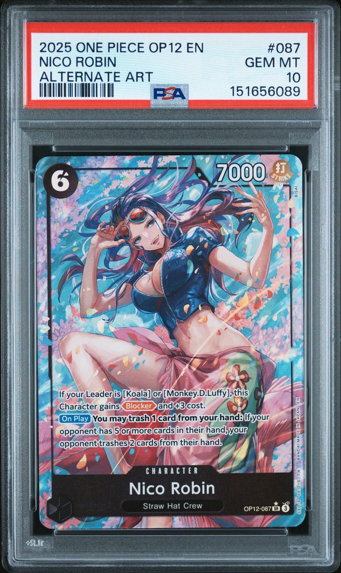 2025 #087 Nico Robin PSA 10 One Piece OP12-Legacy of the Master