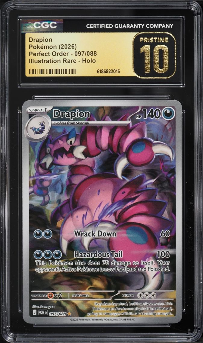 2026 #97 Drapion CGC 10 Pokemon Mega Evolution Perfect Order IR