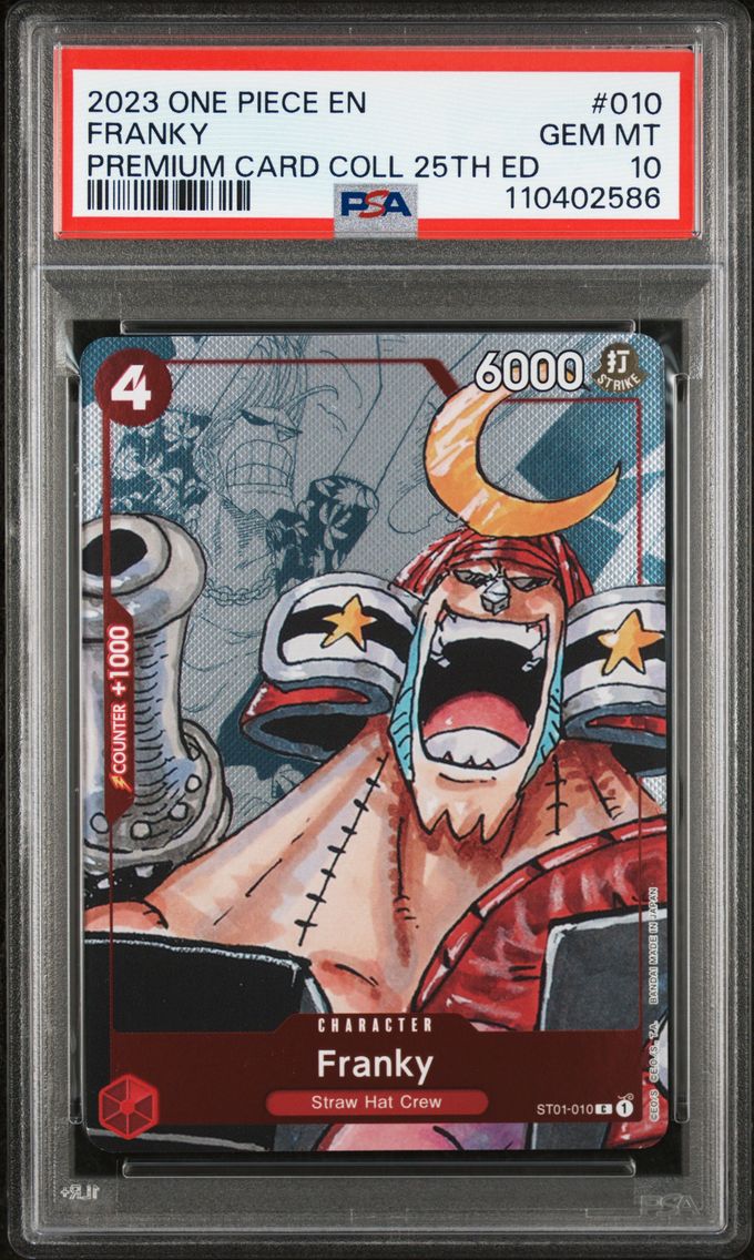 2023 #010 Franky PSA 10 One Piece Premium Card Collection 25th Edition