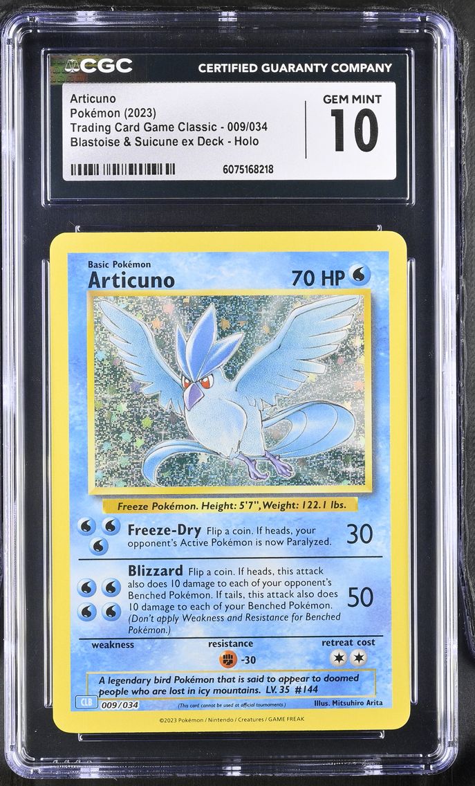 2023 #009 Articuno CGC 10 Trading Card Game Classic - CLV, CLC, CLB - English