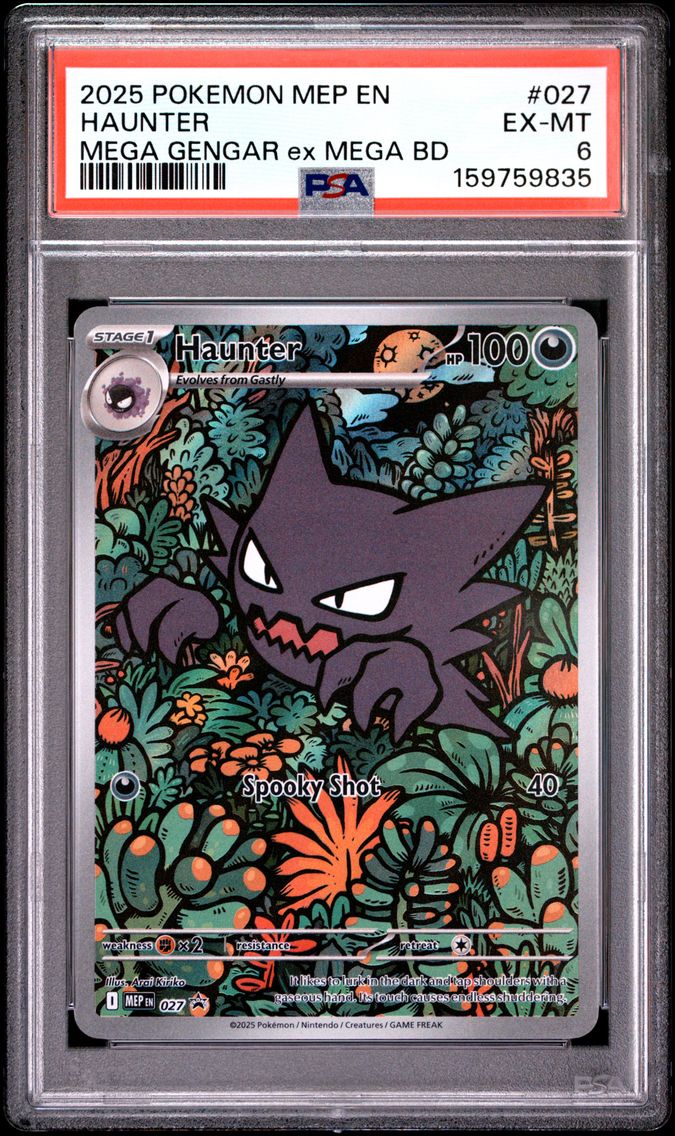 2025 #027 Haunter PSA 6 Mep EN-Me Black Star Promo