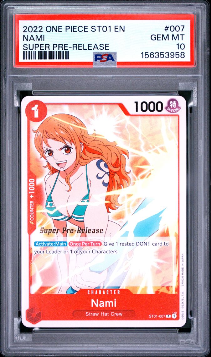 2022 #007 Nami PSA 10 One Piece Starter Deck ST01-Straw Hat Crew