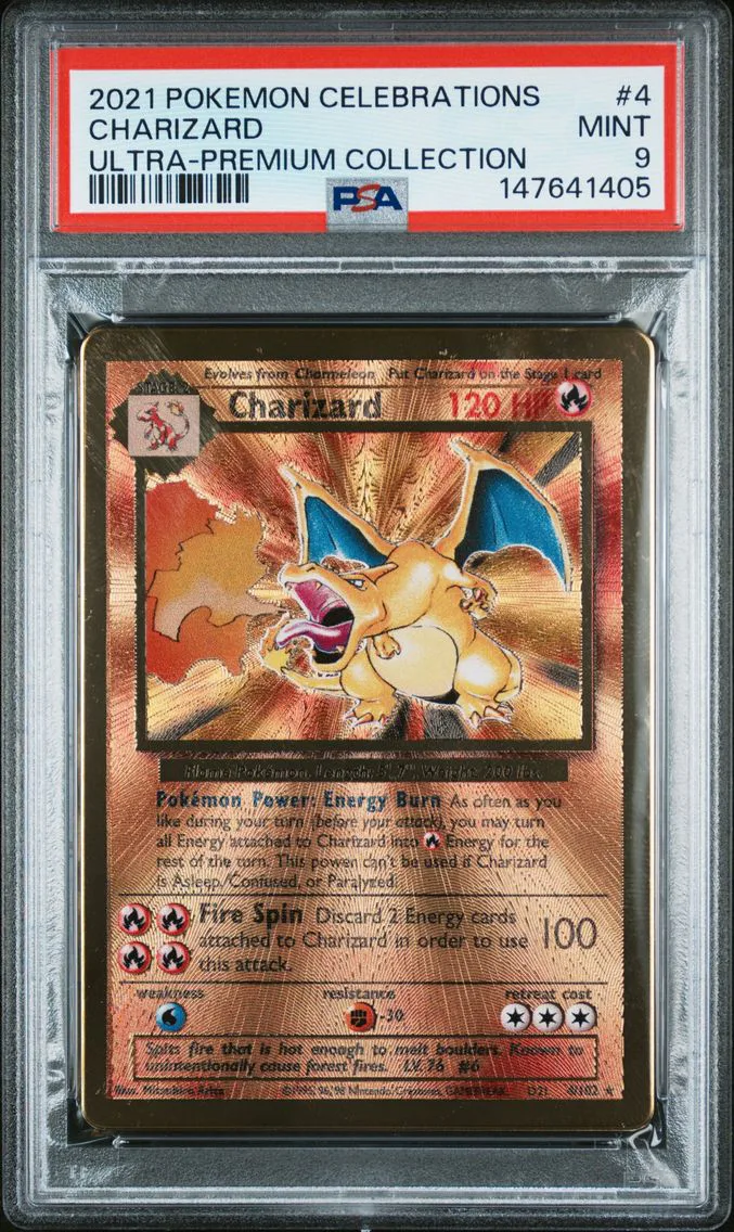 2021 #4 Charizard PSA 9 Celebrations Ultra-Premium Collection