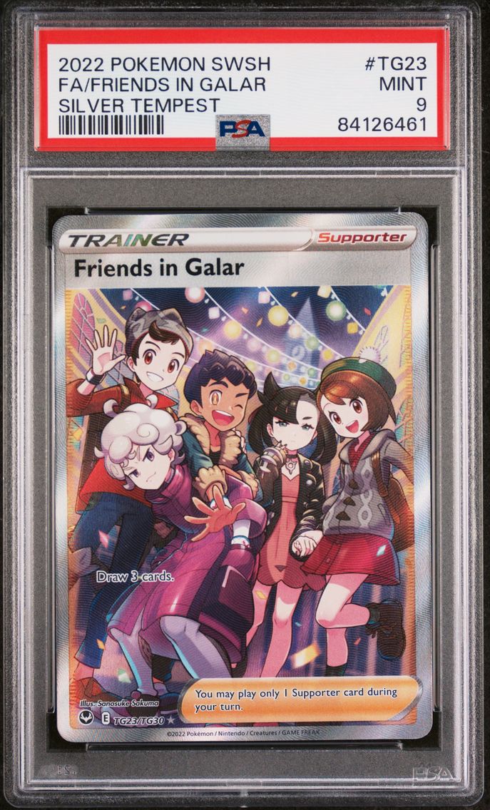 2022 #TG23 Full Art/Friends in Galar PSA 9 Sword & Shield Silver Tempest